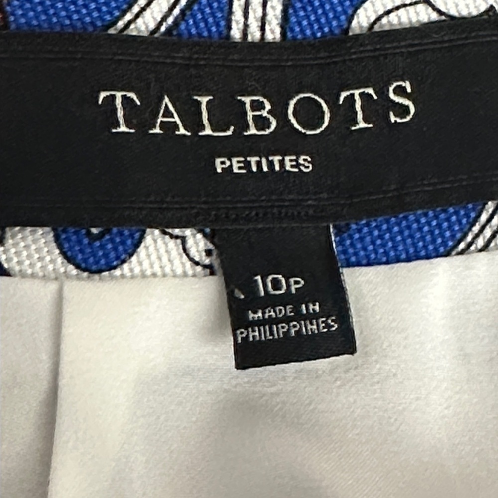 Pretty Paisley Talbots Pencil Skirt Sz 10P - Picture 7 of 8